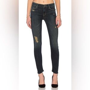 MOTHER Looker Ankle Fray Jaded & Torn Jeans Size 25